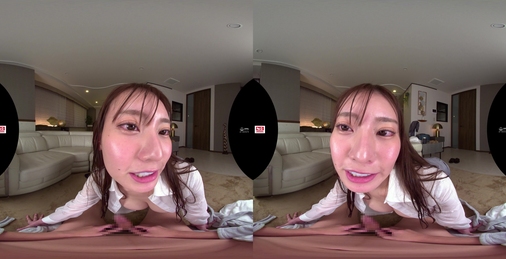 【VR】びしょ濡れ美人女上司と相部屋 透けるシャツ、肌ける胸元、チラつくパンティ…「可愛いね」囁きからかい誘惑…ホロ酔いで一晩中痴女られまくった台風出張の夜 楓ふうあ 